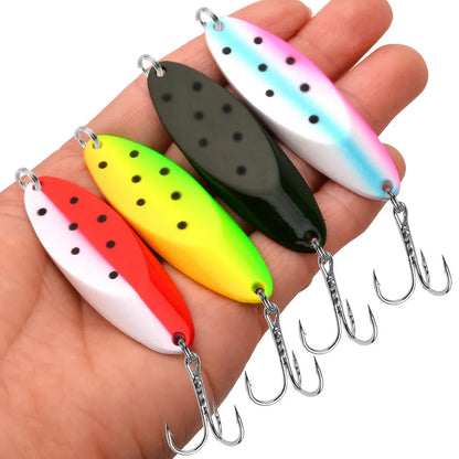 Box Treble Hooks 5PCS Gold Fishing Tackle Set with Sequins
