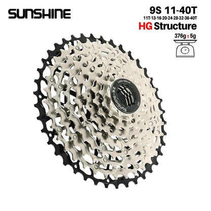 SUNSHINE Ultralight MTB Bike Cassette HG 9–13 Speed Carbon Steel Sprocket - EXPROTAS