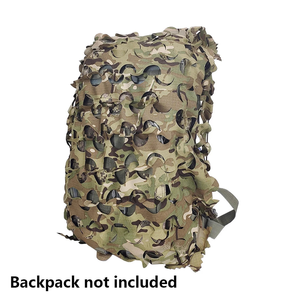 3D Camo Net Helmet Cover Laser Cut Nylon Scrim for Airsoft Paintball Hunting
