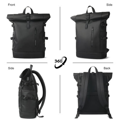 15.6" Laptop Bag Waterproof Expandable Travel Backpack USB Cycling Hiking Men