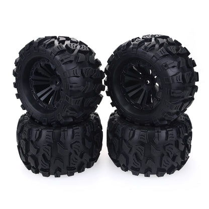 4PCS Rubber Tire Wheel 125MM 12mm for 1/10 RC Monster Truck Wheels
