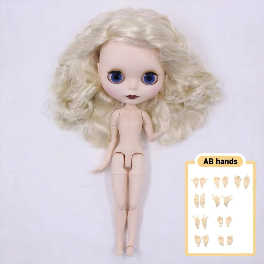 ICY DBS Blythe Doll White Skin Joint Body Colourful Hair Matte Face DIY Dress Up