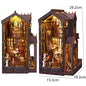 DIY Wooden Book Nook Mini Dollhouse 3D Puzzle Kit Bookshelf Insert Decor Gift - EXPROTAS
