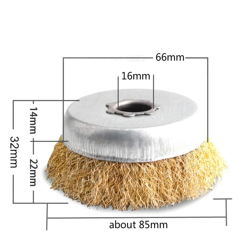 3in Wire Brush Steel Cup Wheel Rust Removal Brush 1pc/5pcs for Drill