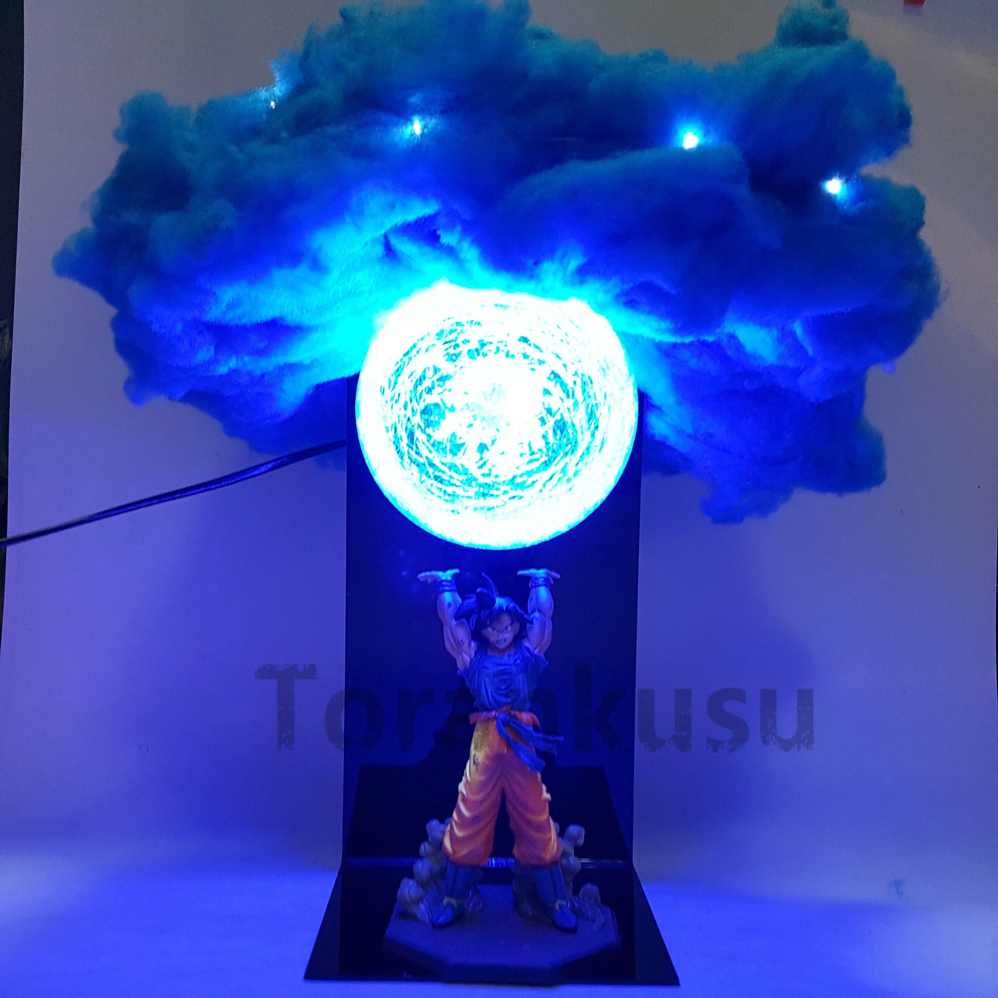 Anime Figures Manga Dragon Ball Z Son Goku Led Broly Super Saiyan DIY Set Toys Action Figure Vegeta Blue Cloud PVC Model Lampara-EXPROTAS