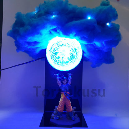 Anime Figures Manga Dragon Ball Z Son Goku Led Broly Super Saiyan DIY Set Toys Action Figure Vegeta Blue Cloud PVC Model Lampara-EXPROTAS