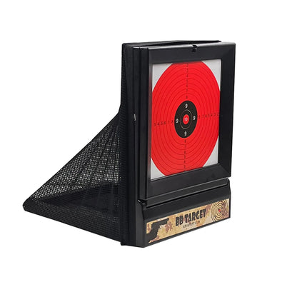 BB & Nerf Soft Bullet Trap Target w/ Spinner + Paper Targets Indoor Use