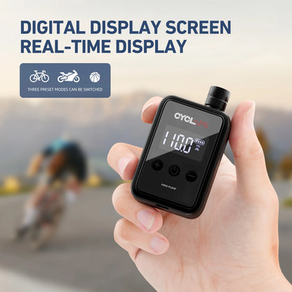 150PSI Electric Air Pump Mini Portable Rechargeable Bike Tyre Inflator