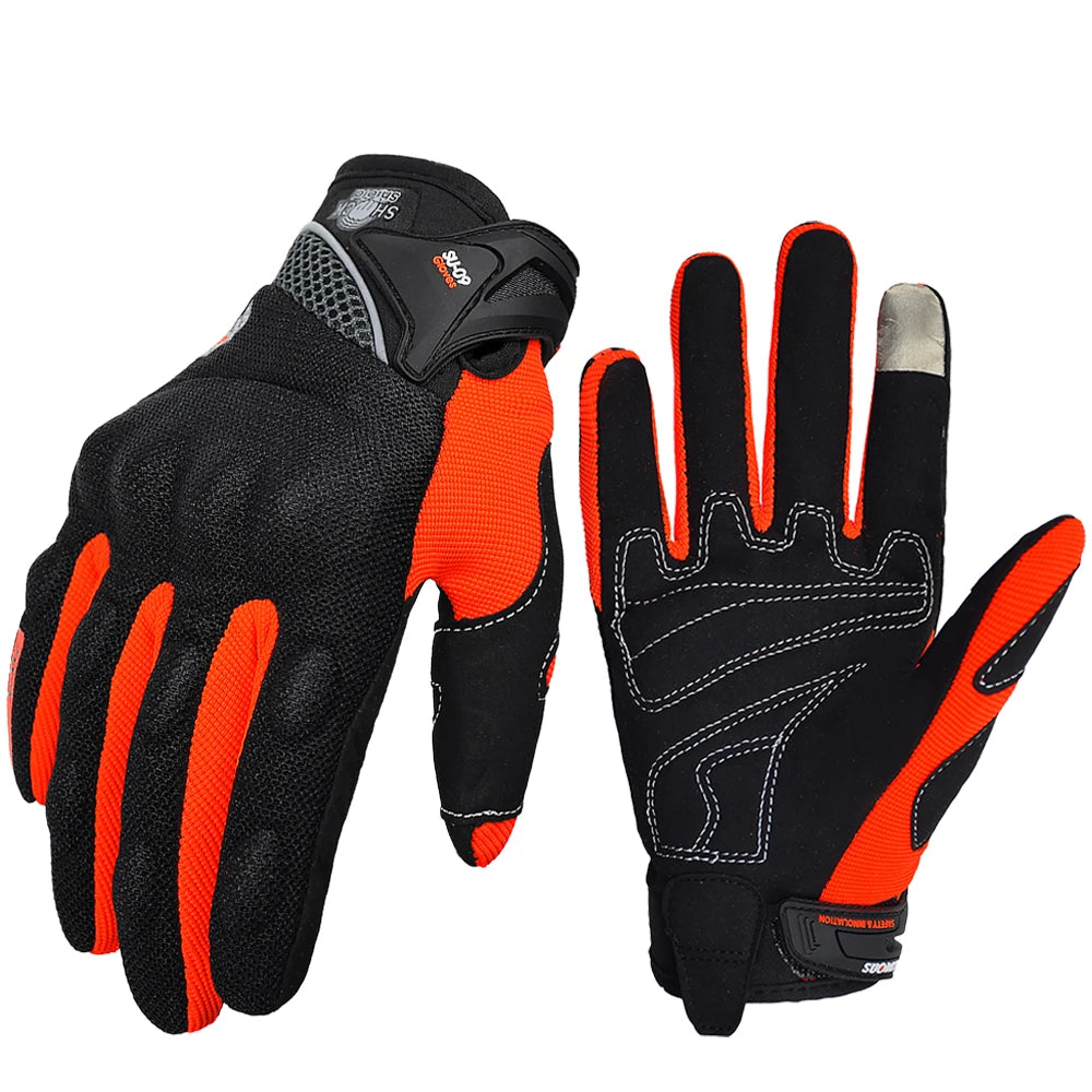 Mesh Motorcycle Gloves Suomy Summer Touchscreen Breathable Moto Motocross