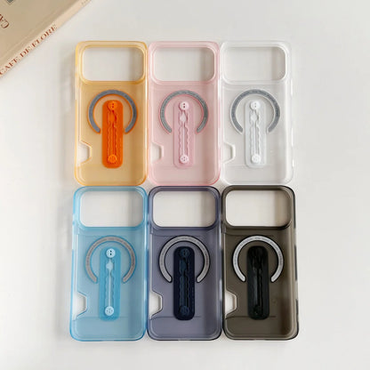Matte Clear MagSafe Card Holder Case for iPhone 13-17 Pro Max Shockproof