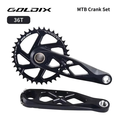 Goldix Narrow Wide Crankset 175mm MTB Square Taper Aluminum Bike Crank