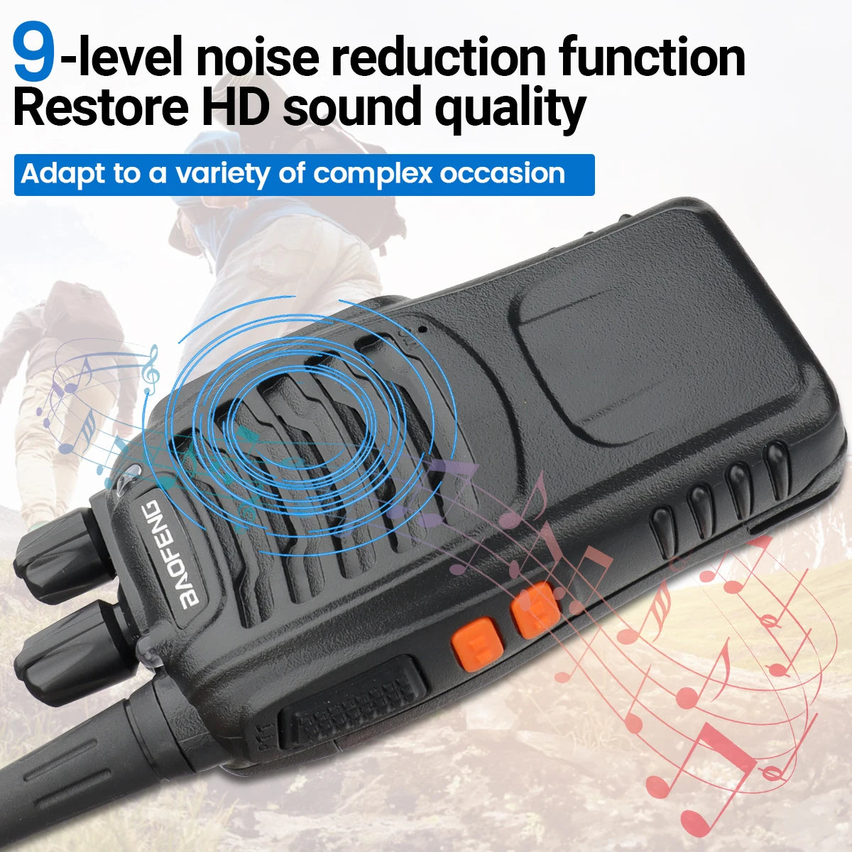 2x Walkie Talkie Baofeng BF-88E Long Range 400-470MHz Two Way Radio