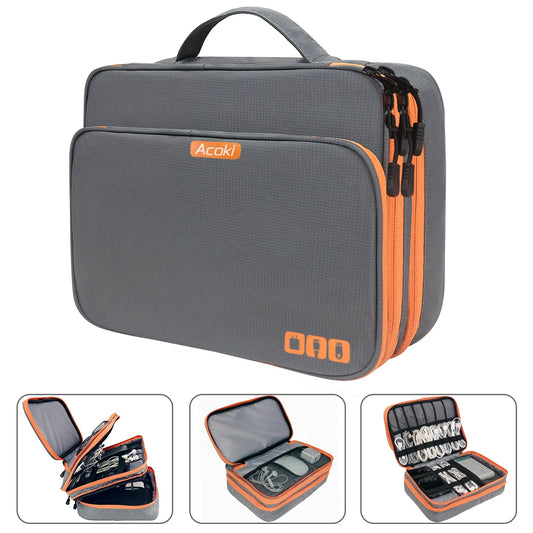 Electronic Accessories Organizer Travel Cable Bag Large Capacity for iPad