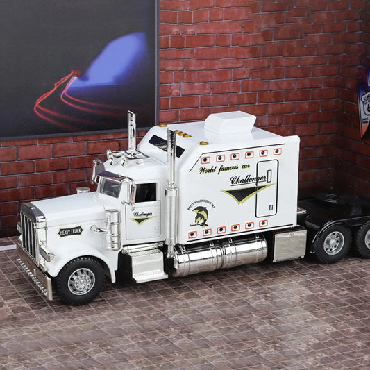 1:24 Scale Peterbilt 389 Tractor Trailer Play Toy Truck Vehicle for Kids, Lonestar Design, with Functions, Pre Built Semi, Reali-EXPROTAS
