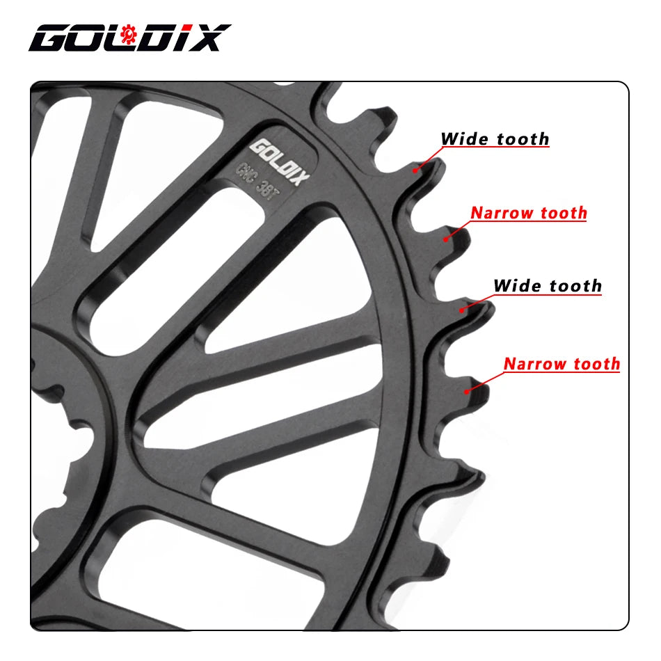 Chainring Narrow Wide 0mm Offset for MTB Road Bike Crankset Goldix
