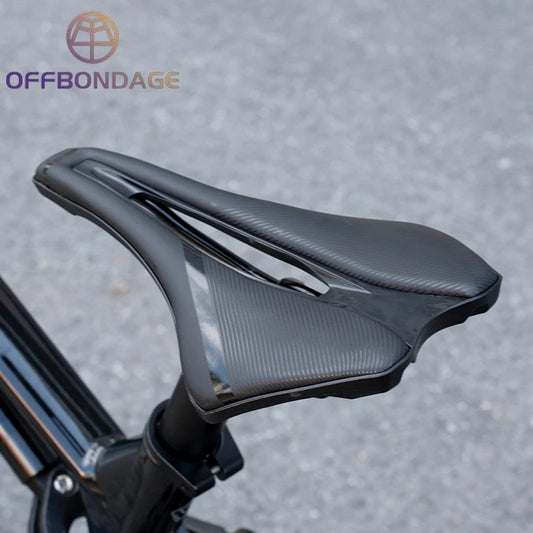 OFFBONDAGE Cycling Saddle MTB Hollow Breathable Shockproof Non-Slip PU Seat Pad