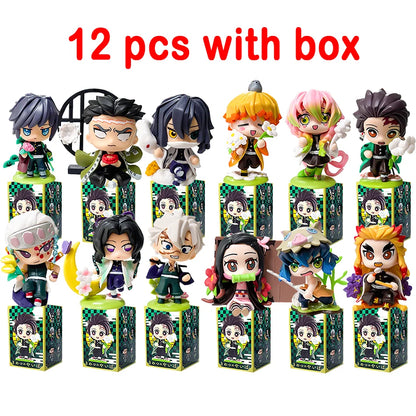 Demon Slayer Blind Box Figure Tanjiro Nezuko Anime PVC Collectible Toy
