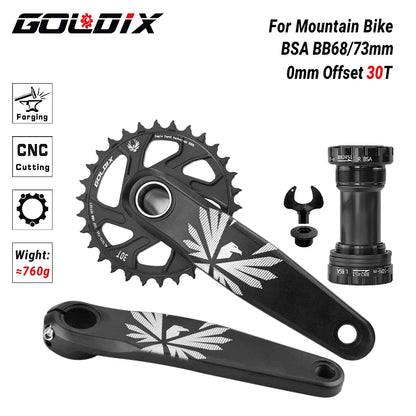 GOLDIX MTB Direct Mount Crankset 0mm Offset 170/175mm for 30–38T Chainring - EXPROTAS