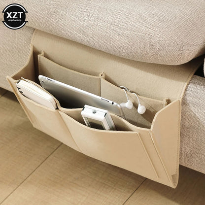 1pc Felt Bedside Storage Organizer Pocket Holder for Phone Book Tissue Sofa