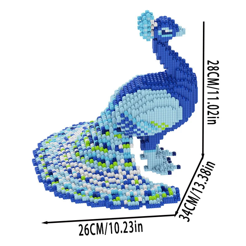 Blue Peacock Building Blocks 5684Pcs DIY Gifts for Christmas & Parties