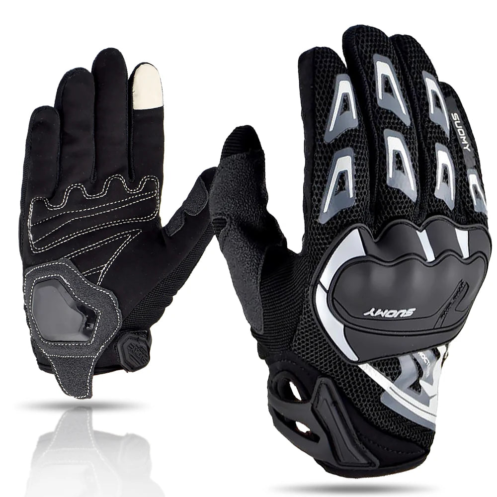 Suomy Mesh Motorcycle Gloves Summer Breathable Touch Screen Riding Gloves Unisex