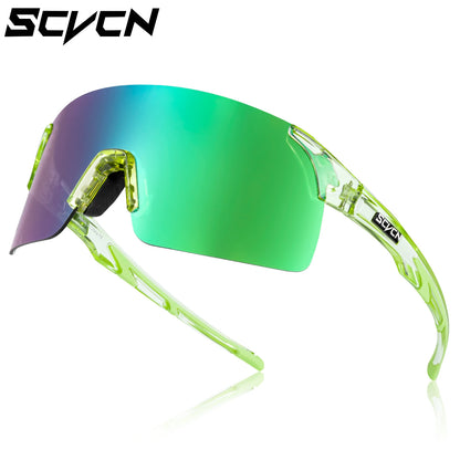 SCVCN Photochromic Cycling Glasses UV400 Anti-Fog MTB Sunglasses Men/Women