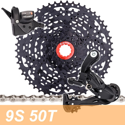 Mountain Bike Chain 9 Speed Bicycle Groupset Shifter Derailleur HG Hub