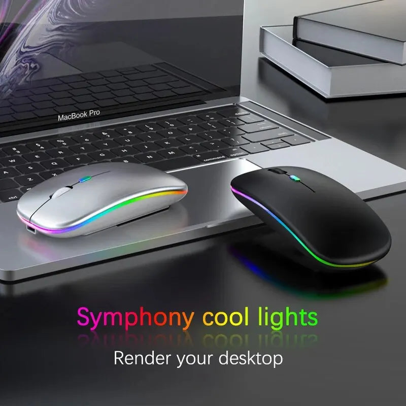 RGB Wireless Bluetooth Mouse 3600DPI LED Rechargeable for PC Laptop Gamer