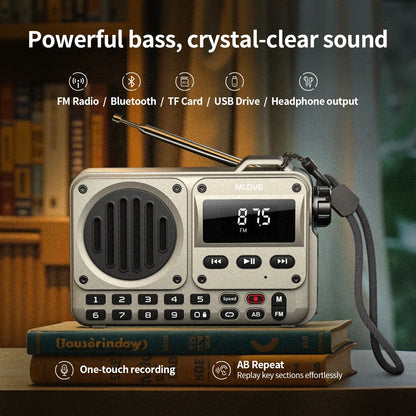 Portable Bluetooth Speaker Mini FM Radio MP3 Player USB TF Card Audio