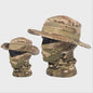 Wide Brim Boonie Hat with Balaclava Mask for Outdoor Fishing Hiking
