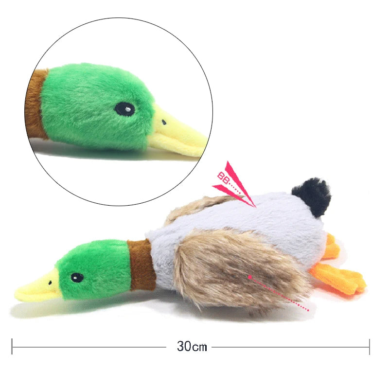 Plush Duck Squeaky Dog Toy for Pets - Chew Sound Plaything for Puppy