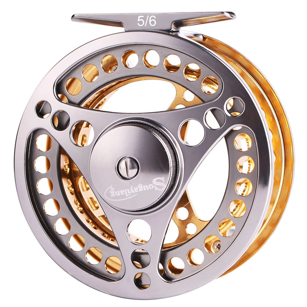 Fly Fishing Reel Large Arbor 2+1BB CNC Aluminium Body Spool Sougayilang