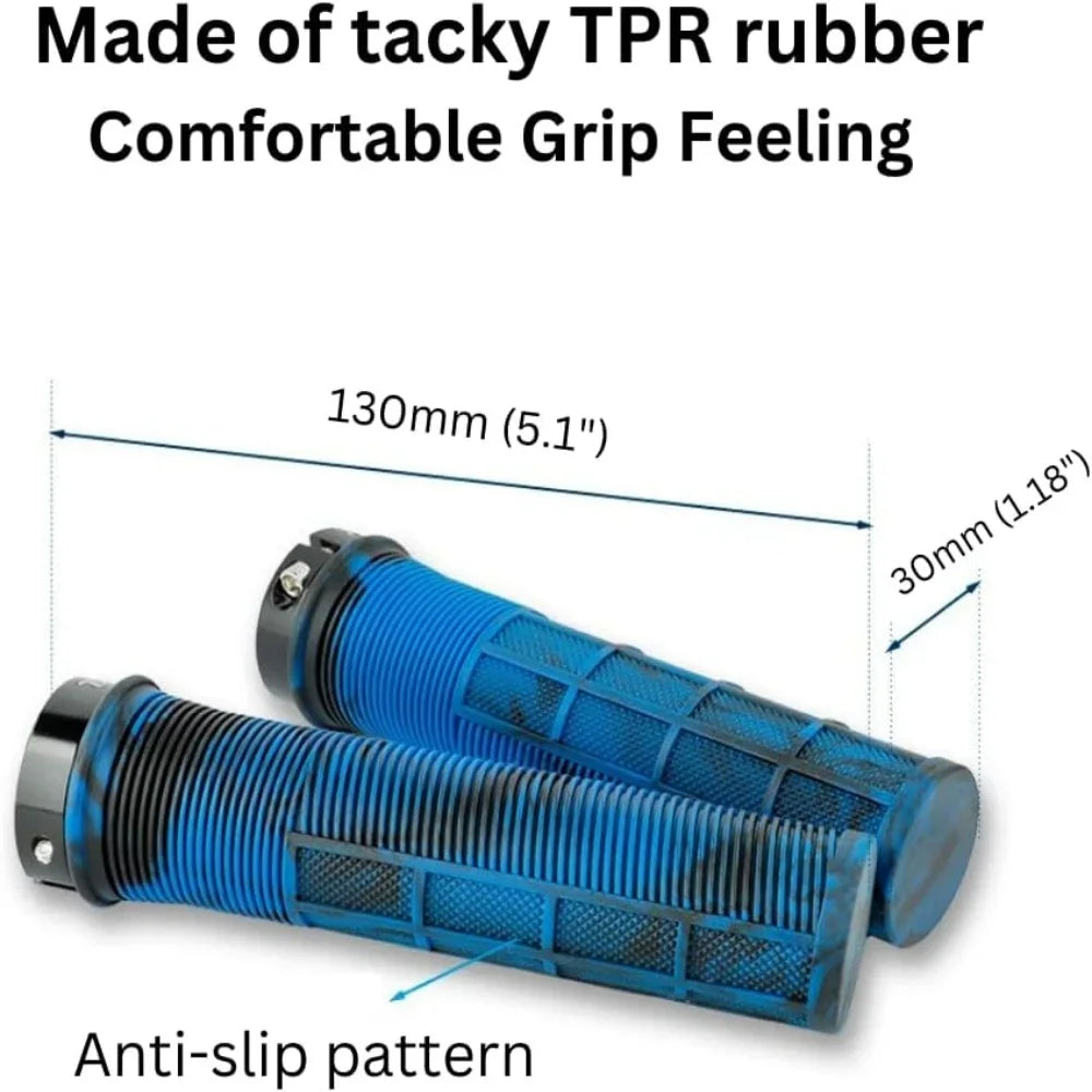 MTB Bicycle Handlebar Grips Rubber Anti-Skid Lock On Bike Accessories