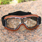 Vintage Motorcycle Leather Goggles Folding Cruiser Motocross Riding Safety Glasses