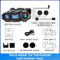 Motorcycle Helmet Bluetooth Headset Intercom with LED Light FM Radio IP65