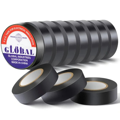 Black Electrical Tape 100M Insulation PVC Soft Rubber Adhesive High Temperature