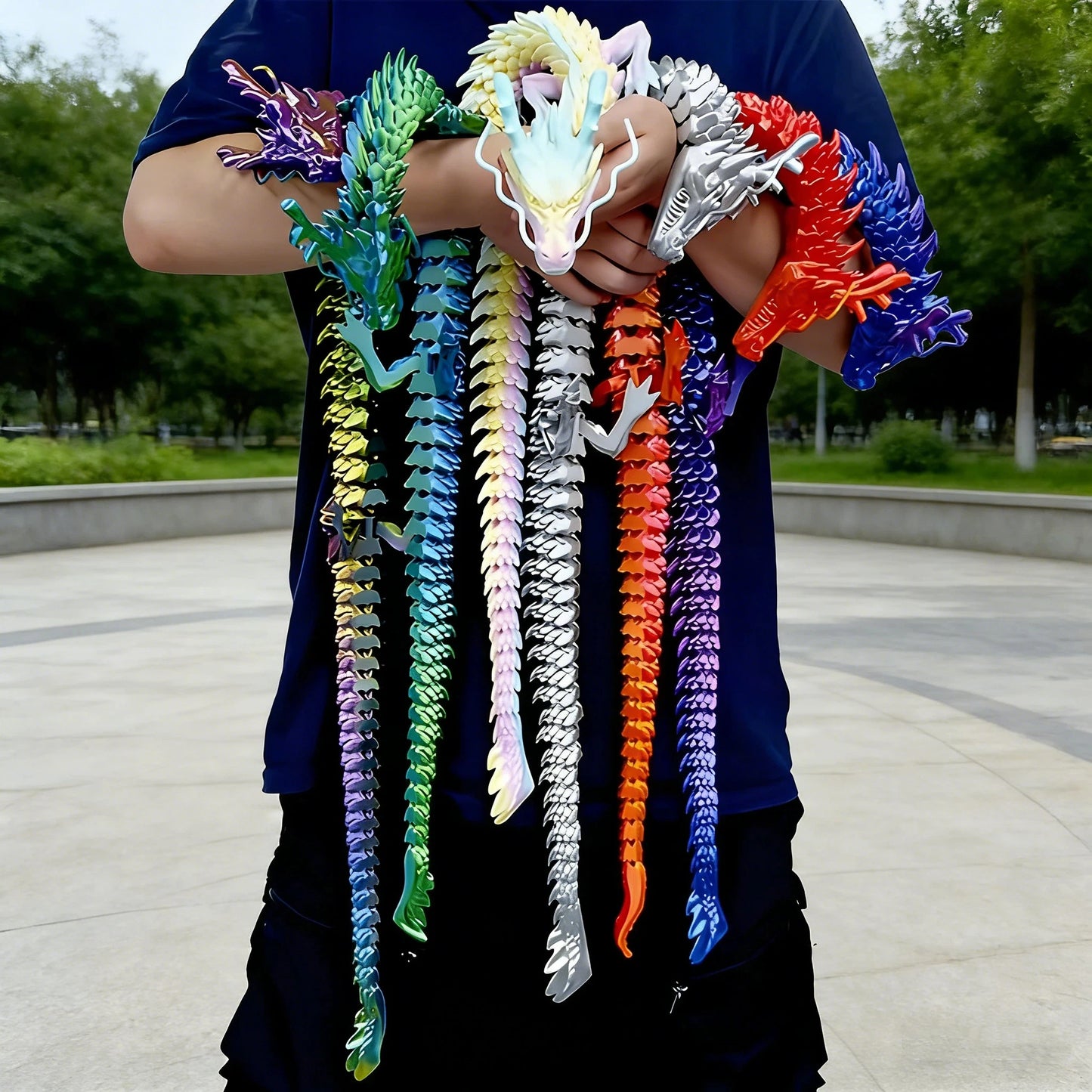 60 88CM 3D Printed Gem Dragon Crystal Fidget Toy Rotatable Articulated Dragon Gift for ADHD Perfect for Holiday Birthdays Gift