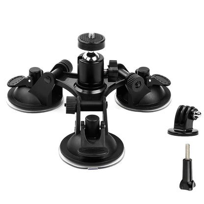 Suction Cup Car Mount for GoPro Hero 13-8 DJI Osmo Action w/ Adapter