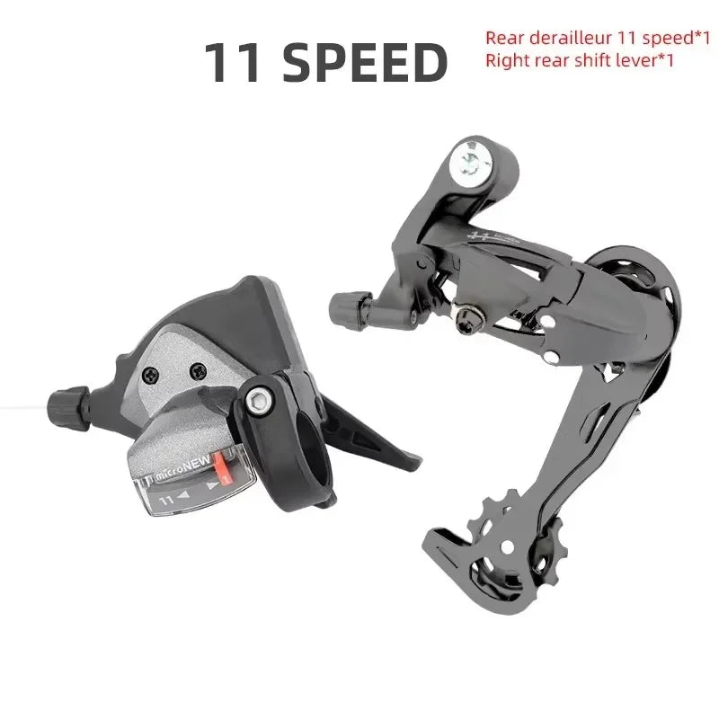 MicroNEW Mountain Bike Rear Derailleur 3x7 3x8 3x9 3x10 3x11 Speed with Internal Shift Cable MTB Bicycle Front Shifter