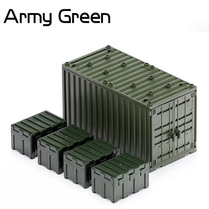 Decool Military Weapon Box Building Blocks Army Soldier WW2 MOC Bricks Kids Toy