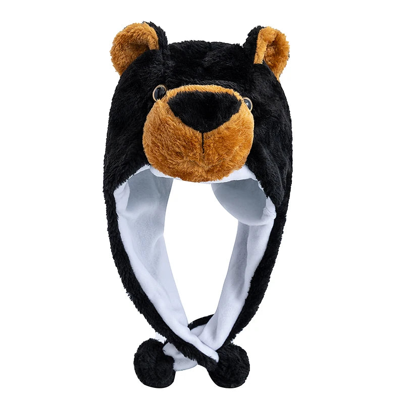 Unisex Funny Bulls Head 3D Animal Decorative Hat Winter Cap for Adults