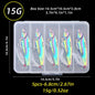 5Pcs Metal Vib Blade Fishing Lures Sinking Spinner Baits for Pike Bass Perch