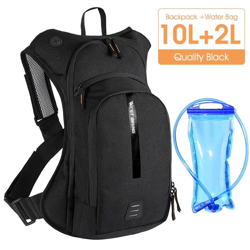 WEST BIKING 10L Ultralight Cycling Backpack Ergonomic Strap MTB Road Bicycle Bag With Water Bag Outdoor Hiking Climbing Bag-EXPROTAS
