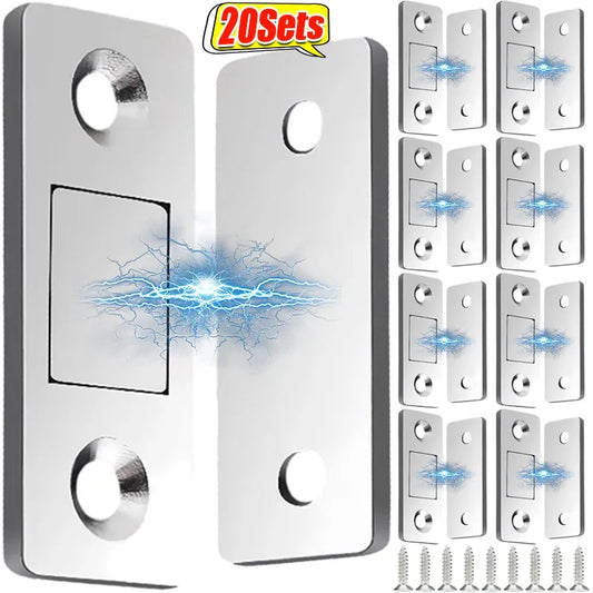 Ultra Thin Magnetic Door Catch Cabinet Latch 42mm x 18mm for Cupboard