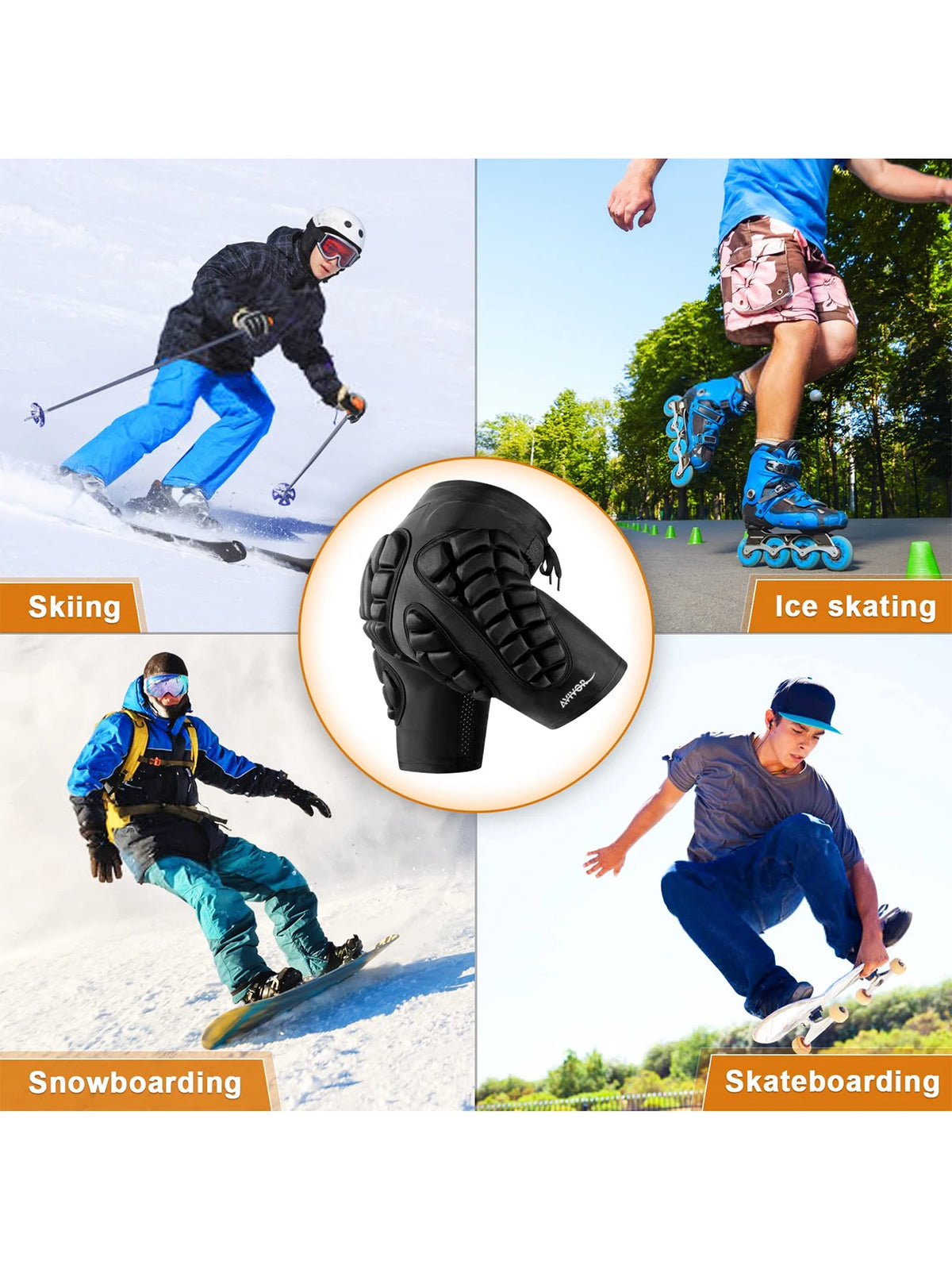 Padded Shorts Protection 3D Impact Hip for Ski Snowboard Skating