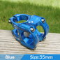 Bike Stem 35mm Adjustable MTB Riser 31.8mm Alloy Handlebar Short