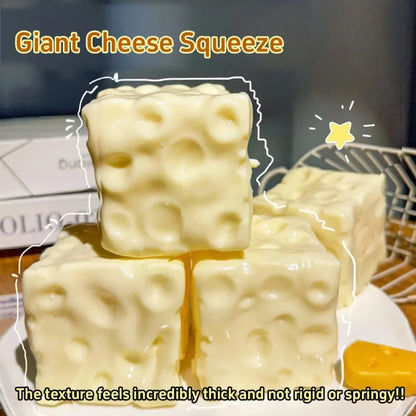 Taba Cheese Cube Stress Ball Squishy Fidget Toy for Kids Sensory Relief