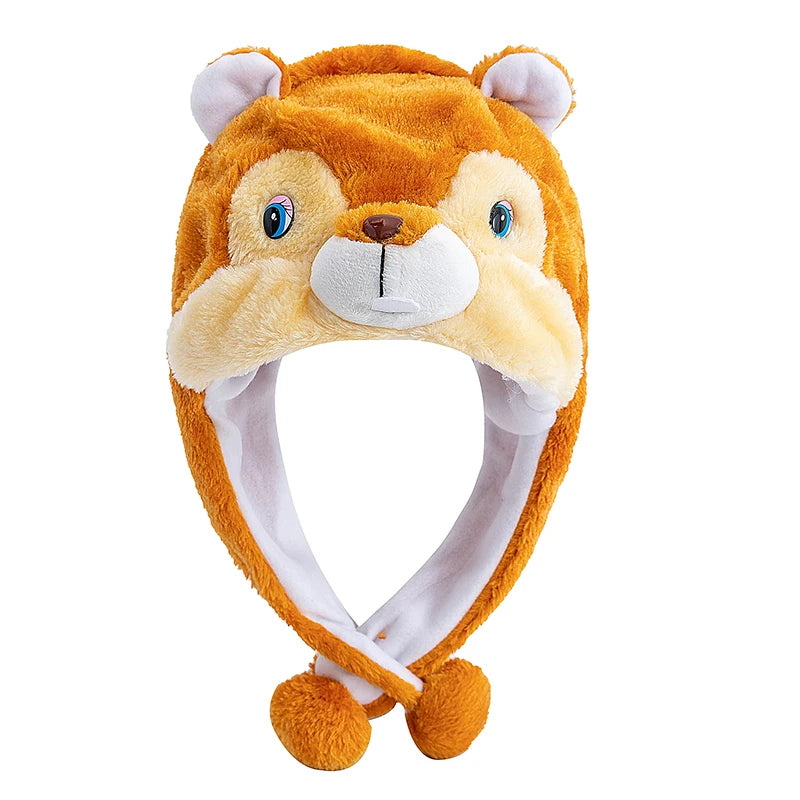 Unisex Funny Bulls Head 3D Animal Decorative Hat Winter Cap for Adults