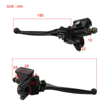 Motorcycle Brake Master Cylinder Lever Brake Pump for GY6 Scooter 50cc 70cc 90cc 110cc 125cc 150cc 250cc Moped ATV Pit Bike-EXPROTAS