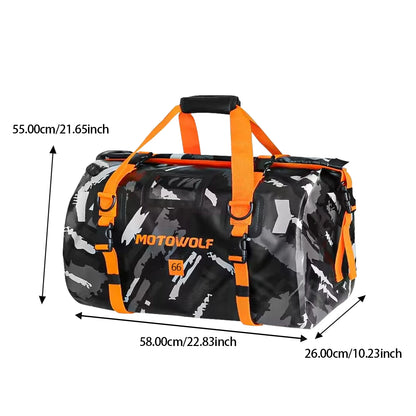 Motorcycle Waterproof TailBag Travel Outdoor Dry Luggage Roll Pack Bag 20/66/100L Motorbike Luggage Backpack Motorcycle Seat Bag